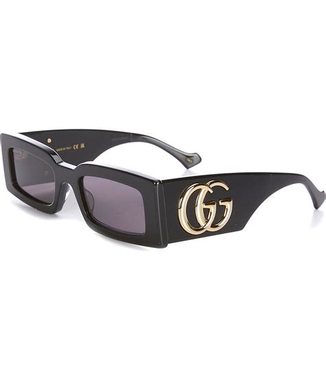 gucci eyewear rectangle frame sunglasses|Gucci generation 53mm rectangular sunglasses.